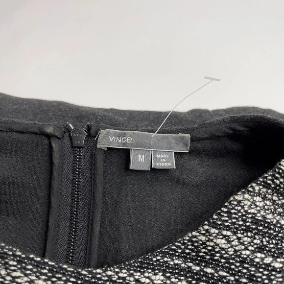 Vince Tweed Black White Gray Shift Dress - Picture 4 of 11